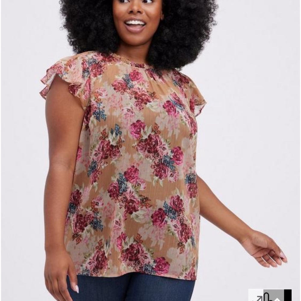 Torrid flutter sleeve shirt